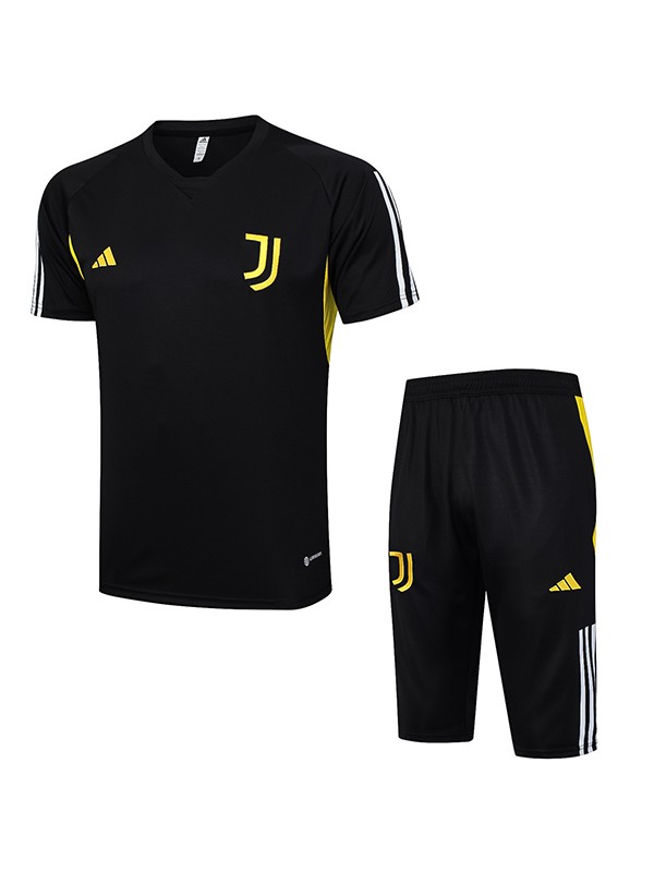 Juventus maillot d'entraînement uniforme de football vêtements de sport pour hommes noir hauts de football chemise de sport 2023-2024